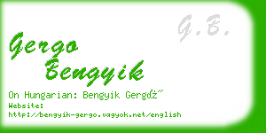 gergo bengyik business card